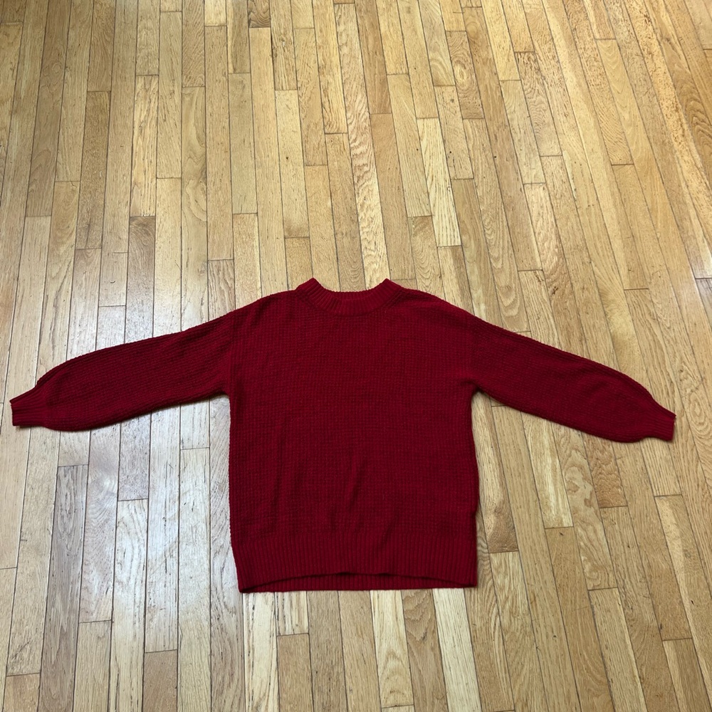 American Eagle Red Knit Sweater Size Small - Picture 3 of 6